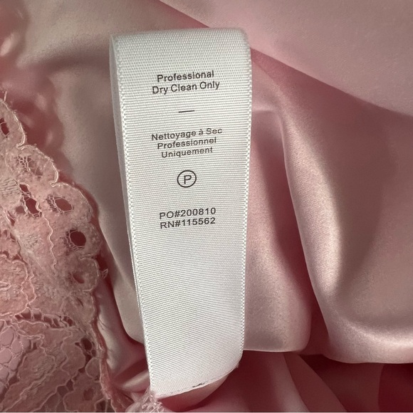 Likely Lorie Feather Trim Long Sleeve Lace Mini Dress in Rose Shadow NWT - Picture 11 of 11